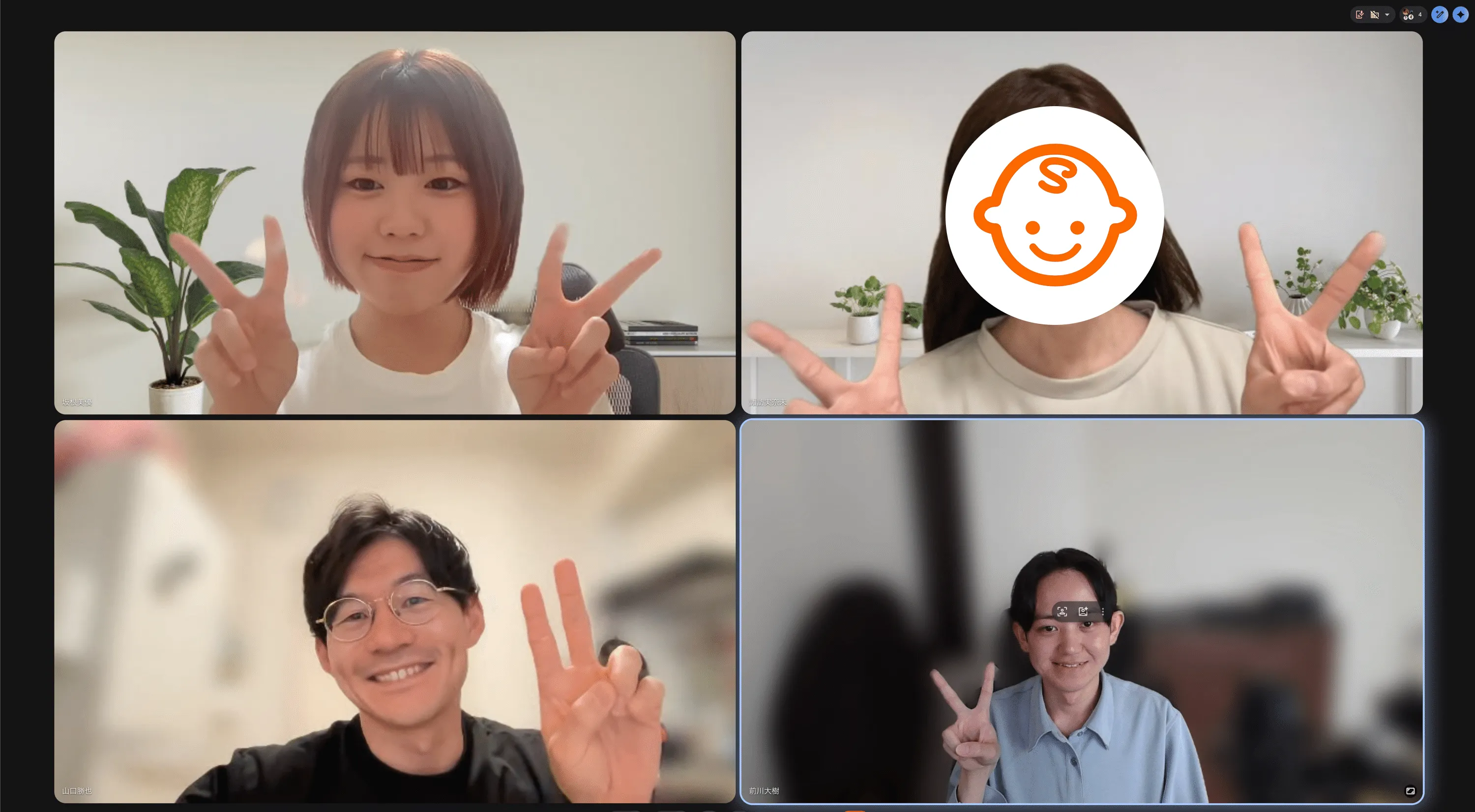 オンラインミーティングの様子 株式会社Simplee様とのオンラインミーティングの様子